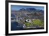 Aerial of Stadium, Golf Club, Table Mountain, Cape Town, South Africa-David Wall-Framed Photographic Print