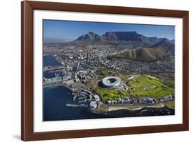 Aerial of Stadium, Golf Club, Table Mountain, Cape Town, South Africa-David Wall-Framed Photographic Print