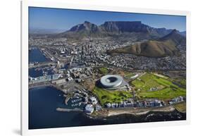 Aerial of Stadium, Golf Club, Table Mountain, Cape Town, South Africa-David Wall-Framed Photographic Print