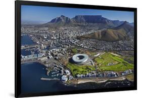 Aerial of Stadium, Golf Club, Table Mountain, Cape Town, South Africa-David Wall-Framed Photographic Print