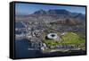 Aerial of Stadium, Golf Club, Table Mountain, Cape Town, South Africa-David Wall-Framed Stretched Canvas