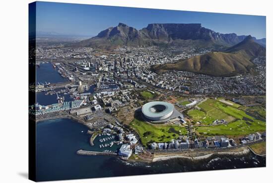 Aerial of Stadium, Golf Club, Table Mountain, Cape Town, South Africa-David Wall-Stretched Canvas