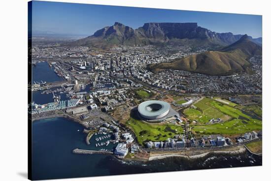 Aerial of Stadium, Golf Club, Table Mountain, Cape Town, South Africa-David Wall-Stretched Canvas