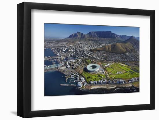 Aerial of Stadium, Golf Club, Table Mountain, Cape Town, South Africa-David Wall-Framed Photographic Print