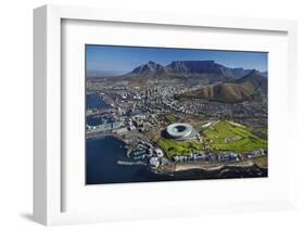 Aerial of Stadium, Golf Club, Table Mountain, Cape Town, South Africa-David Wall-Framed Photographic Print