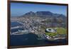 Aerial of Stadium,Waterfront, Table Mountain, Cape Town, South Africa-David Wall-Framed Photographic Print