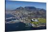 Aerial of Stadium,Waterfront, Table Mountain, Cape Town, South Africa-David Wall-Stretched Canvas