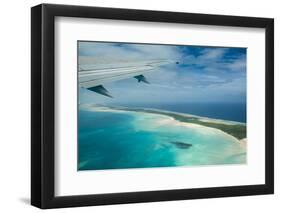 Aerial of Tarawa, Kiribati, South Pacific, Pacific-Michael Runkel-Framed Photographic Print