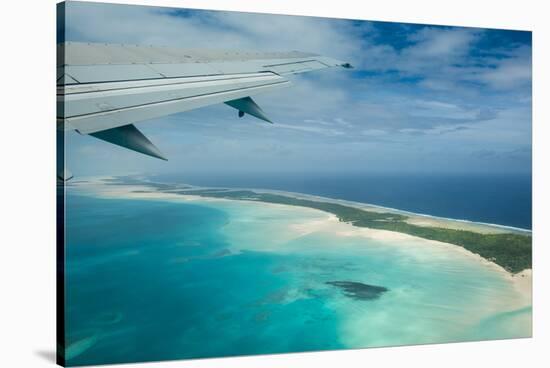 Aerial of Tarawa, Kiribati, South Pacific, Pacific-Michael Runkel-Stretched Canvas