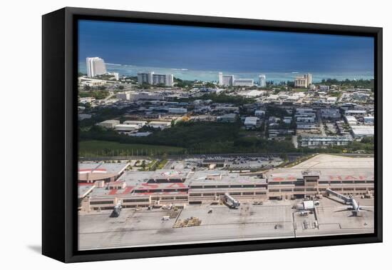 Aerial of the Airport of Guam, Us Territory, Central Pacific, Pacific-Michael Runkel-Framed Stretched Canvas