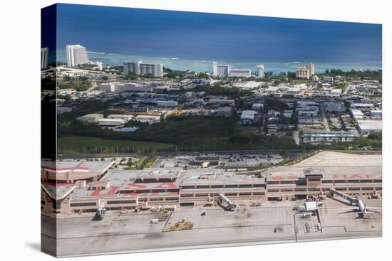Aerial of the Airport of Guam, Us Territory, Central Pacific, Pacific-Michael Runkel-Stretched Canvas