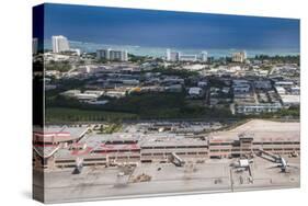 Aerial of the Airport of Guam, Us Territory, Central Pacific, Pacific-Michael Runkel-Stretched Canvas