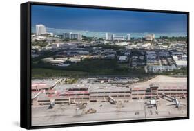 Aerial of the Airport of Guam, Us Territory, Central Pacific, Pacific-Michael Runkel-Framed Stretched Canvas