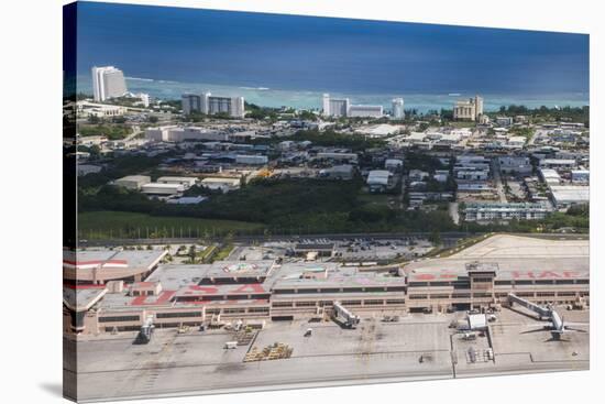 Aerial of the Airport of Guam, Us Territory, Central Pacific, Pacific-Michael Runkel-Stretched Canvas