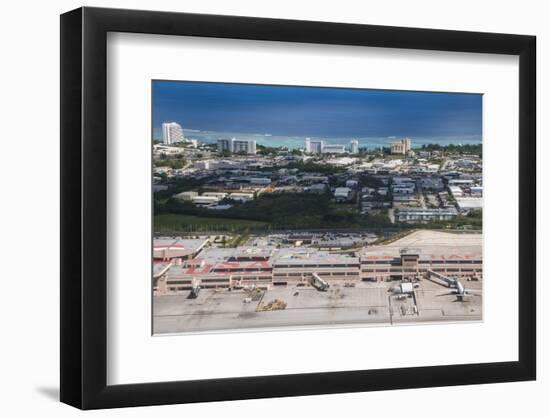 Aerial of the Airport of Guam, Us Territory, Central Pacific, Pacific-Michael Runkel-Framed Photographic Print