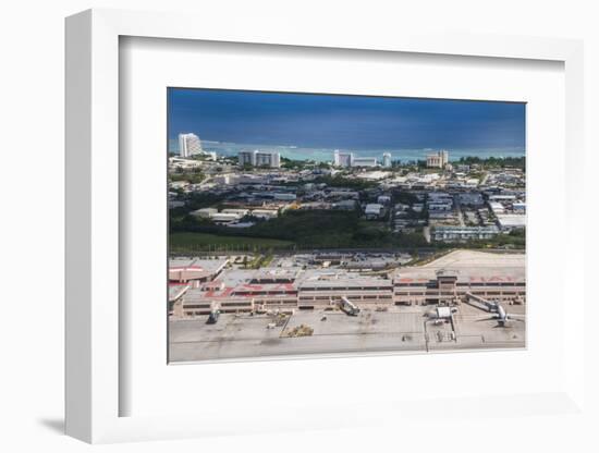 Aerial of the Airport of Guam, Us Territory, Central Pacific, Pacific-Michael Runkel-Framed Photographic Print