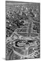 Aerial of the Art Museum Construction, Philadelphia, Pennsylvania-null-Mounted Art Print