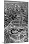 Aerial of the Art Museum Construction, Philadelphia, Pennsylvania-null-Mounted Art Print