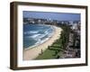 Aerial of the Beach and Road at Manly, Sydney, New South Wales, Australia, Pacific-Dominic Harcourt-webster-Framed Photographic Print