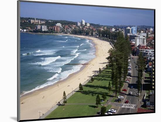 Aerial of the Beach and Road at Manly, Sydney, New South Wales, Australia, Pacific-Dominic Harcourt-webster-Mounted Photographic Print