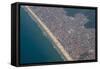 Aerial of the Beach of Mongagua Near Sao Paulo, Brazil, South America-Michael Runkel-Framed Stretched Canvas