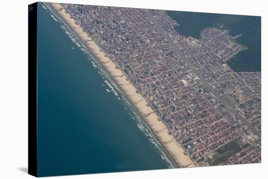 Aerial of the Beach of Mongagua Near Sao Paulo, Brazil, South America-Michael Runkel-Stretched Canvas