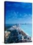 Aerial of the Beaches of Cancun, Mexico-Peter Adams-Stretched Canvas