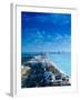 Aerial of the Beaches of Cancun, Mexico-Peter Adams-Framed Premium Photographic Print