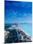 Aerial of the Beaches of Cancun, Mexico-Peter Adams-Mounted Photographic Print