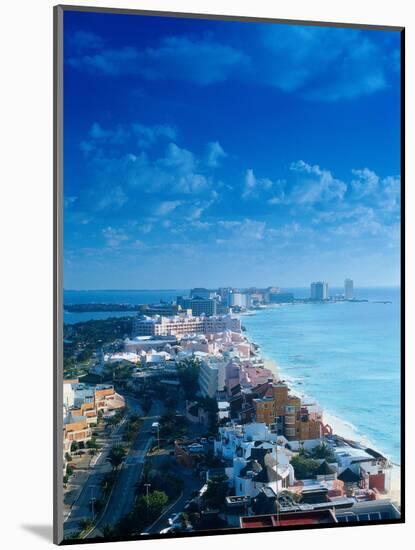 Aerial of the Beaches of Cancun, Mexico-Peter Adams-Mounted Photographic Print