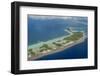 Aerial of the blue lagoon in Rangiroa, Tuamotus, French Polynesia, Pacific-Michael Runkel-Framed Photographic Print