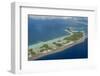 Aerial of the blue lagoon in Rangiroa, Tuamotus, French Polynesia, Pacific-Michael Runkel-Framed Photographic Print