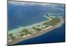 Aerial of the blue lagoon in Rangiroa, Tuamotus, French Polynesia, Pacific-Michael Runkel-Mounted Photographic Print