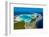 Aerial of the Blue Lagoon, Rangiroa atoll, Tuamotus, French Polynesia-Michael Runkel-Framed Photographic Print