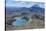Aerial of the Blue Lake before Mount Ngauruhoe, Tongariro National Park, North Island-Michael Runkel-Stretched Canvas