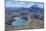 Aerial of the Blue Lake before Mount Ngauruhoe, Tongariro National Park, North Island-Michael Runkel-Mounted Photographic Print