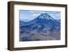 Aerial of the Blue Lake in Front of Mount Ngauruhoe, Tongariro National Park, North Island-Michael Runkel-Framed Photographic Print