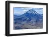 Aerial of the Blue Lake in Front of Mount Ngauruhoe, Tongariro National Park, North Island-Michael Runkel-Framed Photographic Print