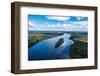 Aerial of the Casiquiare River in the deep south of Venezuela-Michael Runkel-Framed Photographic Print