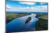 Aerial of the Casiquiare River in the deep south of Venezuela-Michael Runkel-Mounted Photographic Print