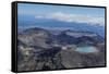 Aerial of the Colourful Tama Lakes in the Tongariro National Park, North Island, New Zealand-Michael Runkel-Framed Stretched Canvas