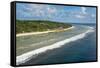 Aerial of the country of Nauru, South Pacific, Pacific-Michael Runkel-Framed Stretched Canvas