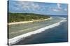 Aerial of the country of Nauru, South Pacific, Pacific-Michael Runkel-Stretched Canvas