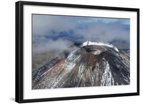 Aerial of the Crater of Mount Ngauruhoe, Tongariro National Park, North Island-Michael Runkel-Framed Photographic Print