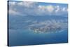 Aerial of the Diamond Head and Oahu, Hawaii, United States of America, Pacific-Michael-Stretched Canvas