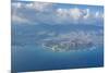 Aerial of the Diamond Head and Oahu, Hawaii, United States of America, Pacific-Michael-Mounted Photographic Print