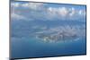 Aerial of the Diamond Head and Oahu, Hawaii, United States of America, Pacific-Michael-Mounted Photographic Print
