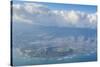 Aerial of the Diamond Head and Oahu, Hawaii-Michael-Stretched Canvas