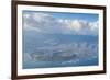 Aerial of the Diamond Head and Oahu, Hawaii-Michael-Framed Photographic Print