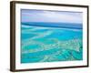 Aerial of the Great Barrier Reef, Whitsunday Coast, Queensland, Australia-Walter Bibikow-Framed Photographic Print